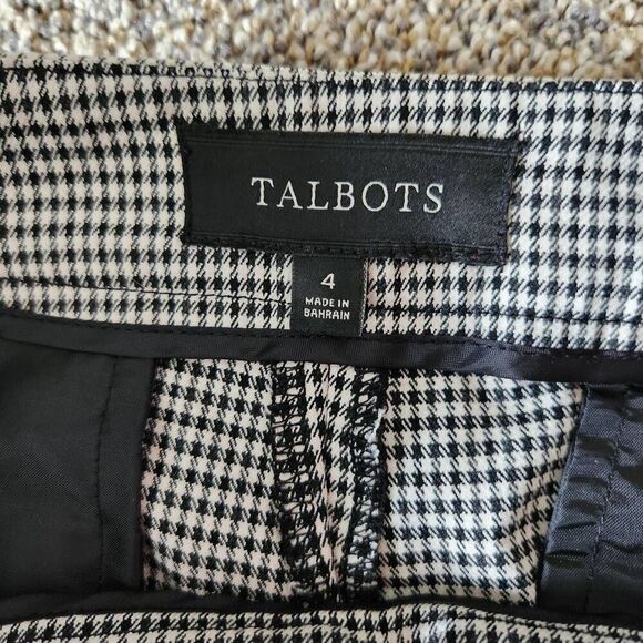 Talbots Gingham Dress Pant Women's Size 4 Multicolor Elastic Waist Pockets - Picture 5 of 7